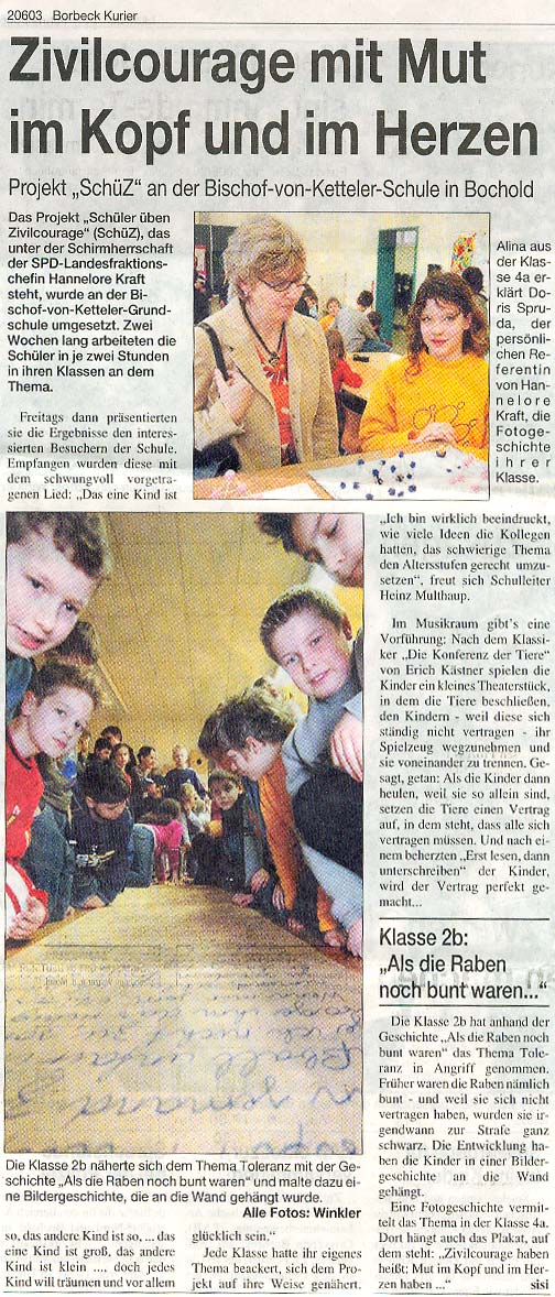 Presseartikel vom 22.02.2006 aus dem Borbeck Kurier